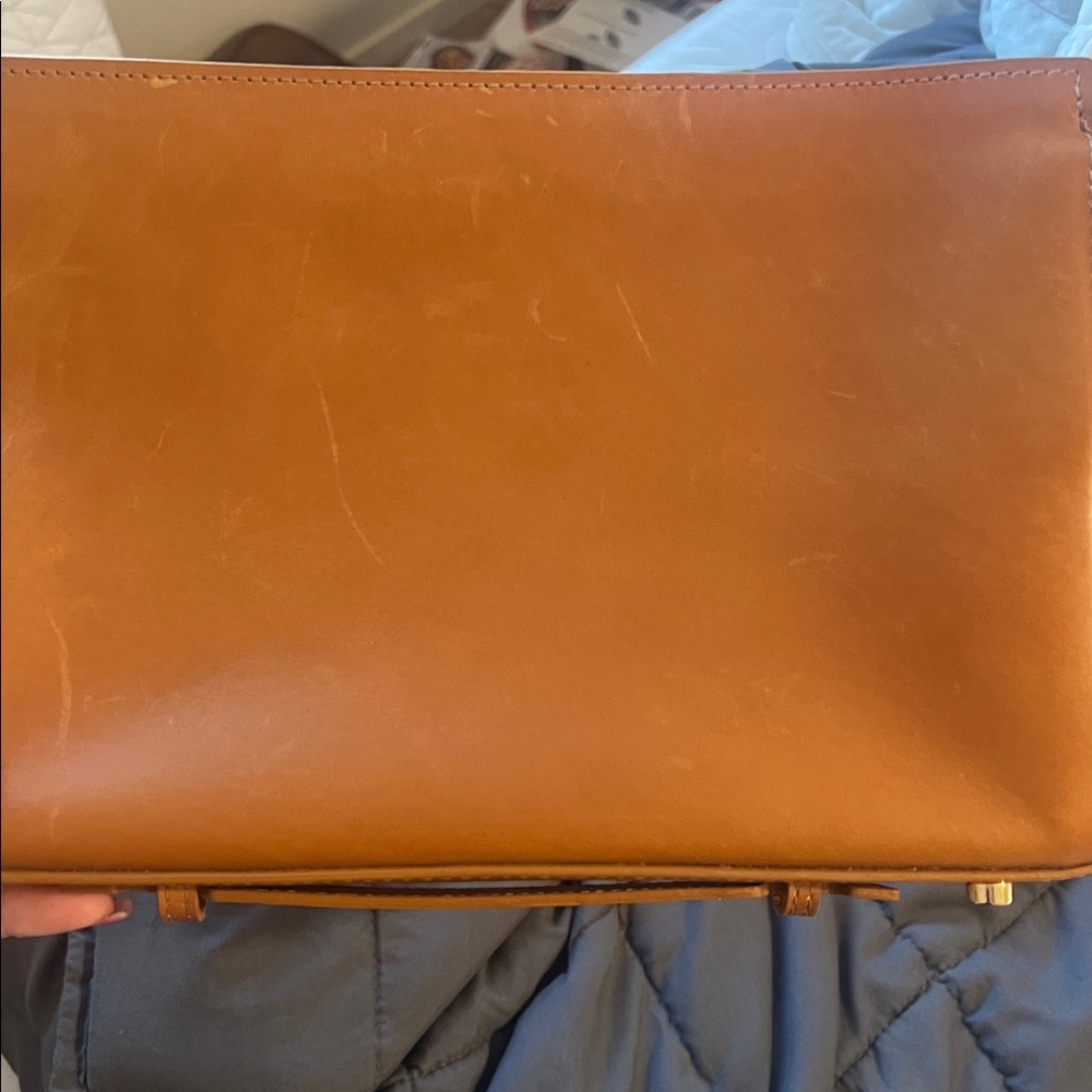 GiGi New York Tan Leather Clutch - Picture 8 of 8